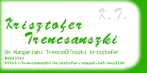 krisztofer trencsanszki business card